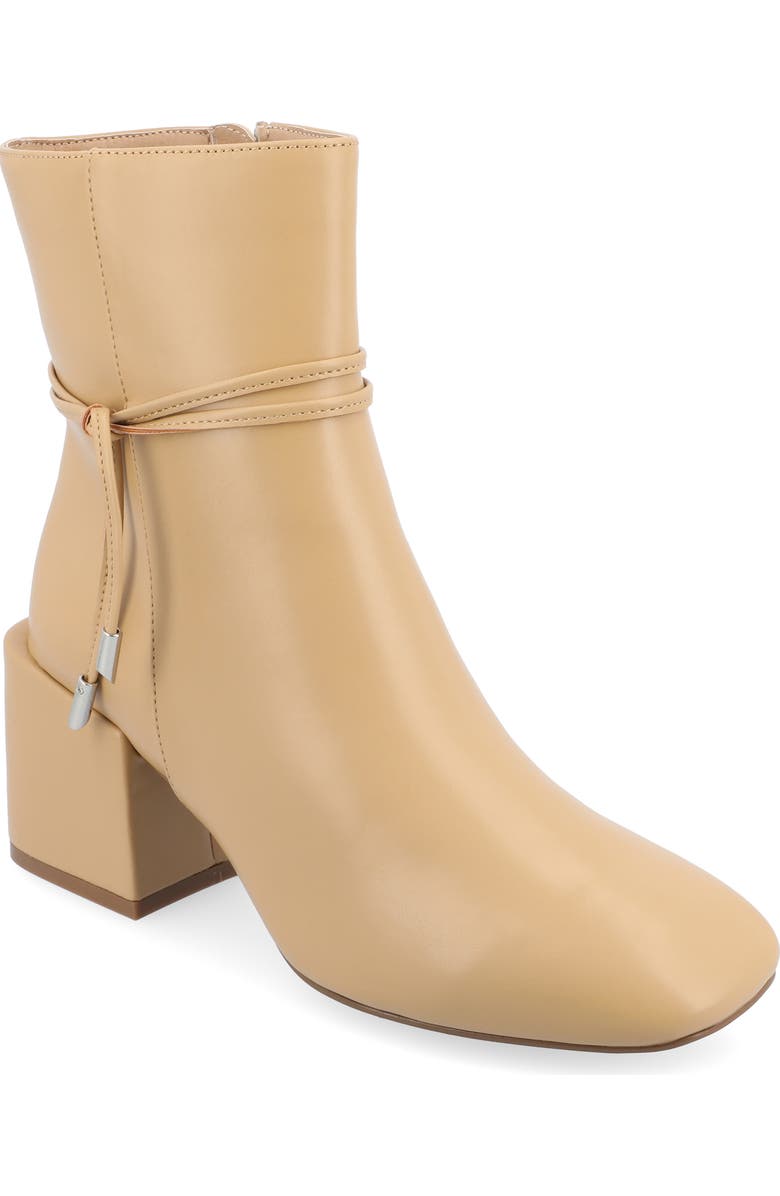Journee Collection Beverly Block Heel Bootie, Main, color, Tan