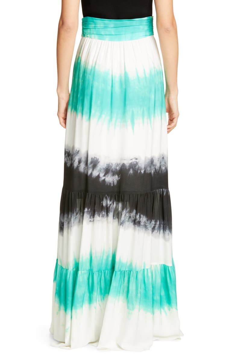 A.L.C. Hopkins Tie Dye Silk Maxi Skirt, Alternate, color,
