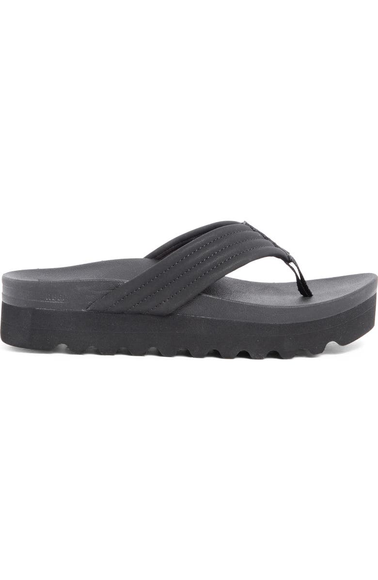 Reef Kaia Rise Flip Flop, Alternate, color, Black/Black