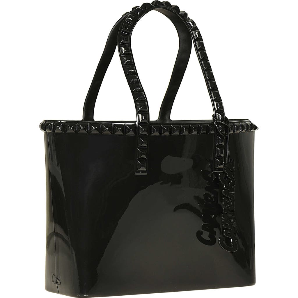 Carmen Sol Seba Mid Tote Jumbo Studs In Black