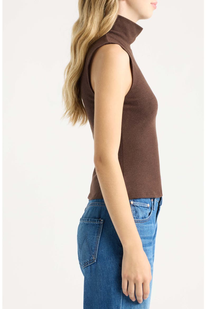 Colbie Turtleneck Sleeveless Knit Top, Alternate, color, MOLE