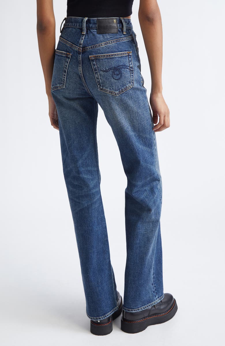 R13 Jane Flare Leg Jeans, Alternate, color, Mire Blue Stretch