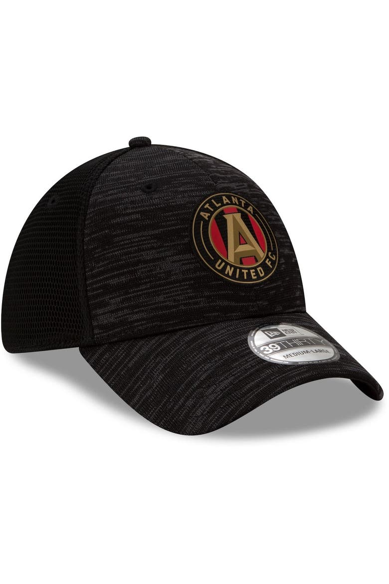 Men's New Era Black Atlanta United FC On-Field Collection 39THIRTY Flex Hat, Alternate, color, Black
