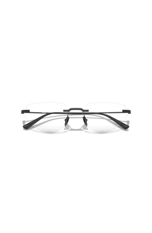 Ferrari 57mm Irregular Optical Glasses In Black