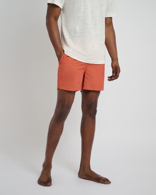 Onia Charles 5 Swim Trunks In Orange Coral