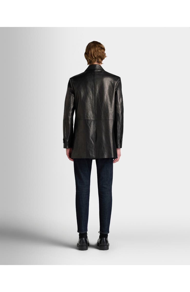 Bally Car Coat in Leather, Alternate, color, Black