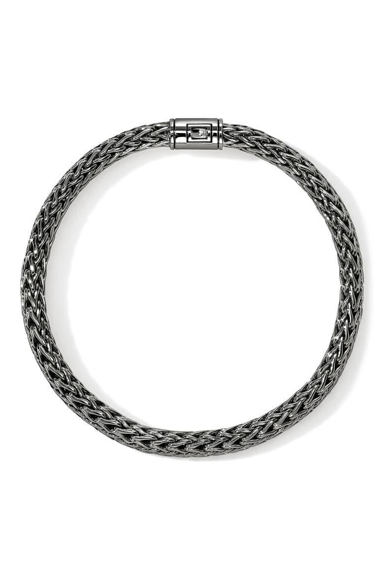 Icon Bracelet, 6.5mm, Alternate, color, DARK SILVER