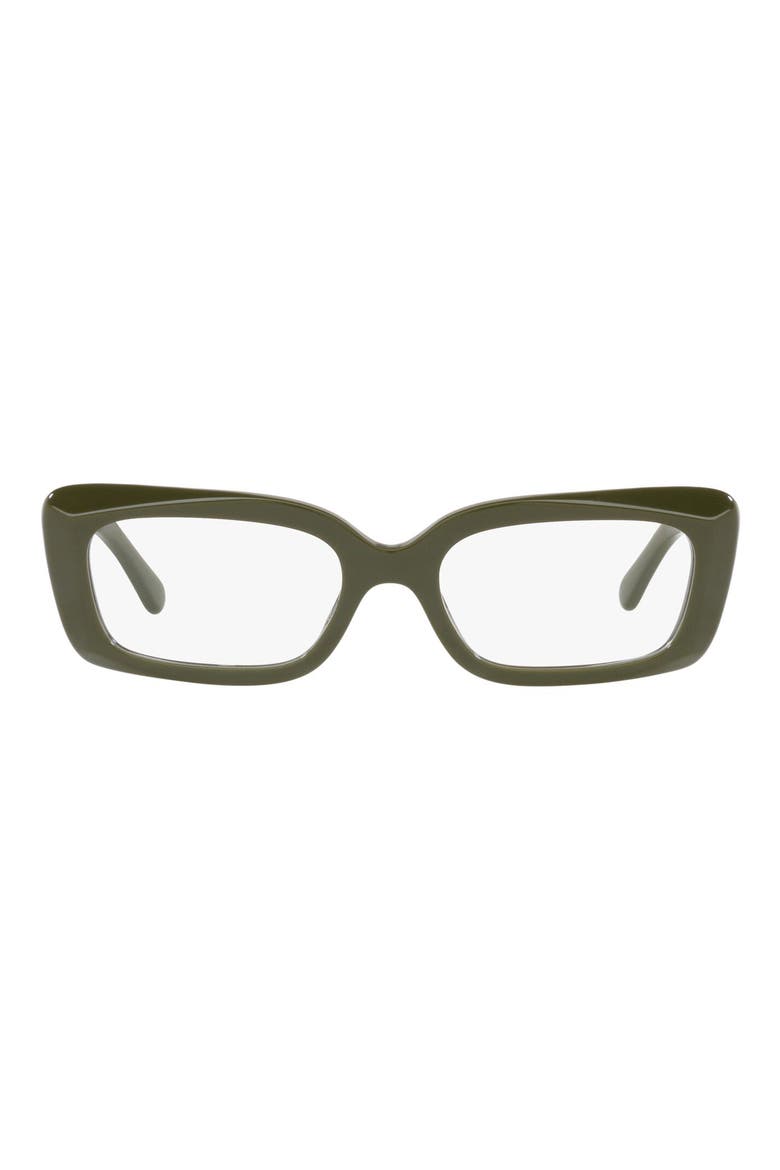 50mm Small Rectangular Optical Glasses, Main, color, GREEN