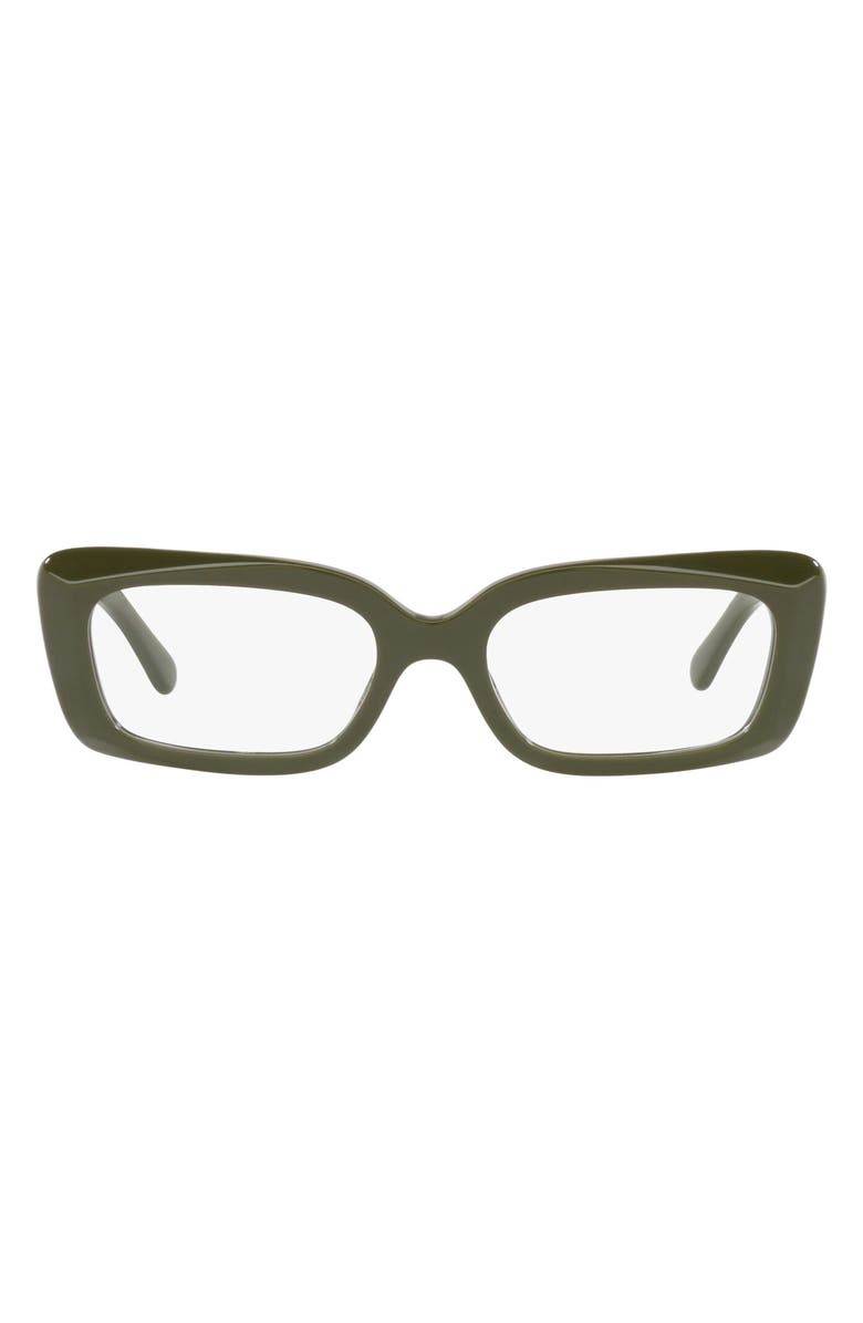 VOGUE 50mm Small Rectangular Optical Glasses, Main, color, 