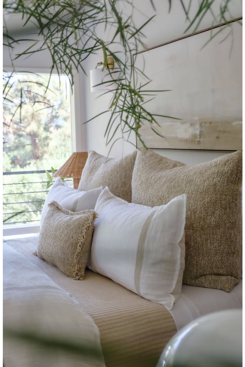 Rory Linen Sham, Alternate, color, WHITE/ FLAX