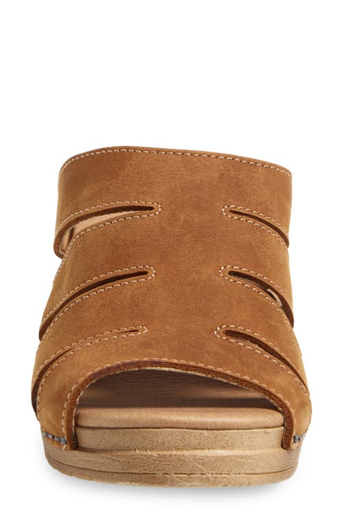 Sanita Monika Platform Slide Sandal In Brown