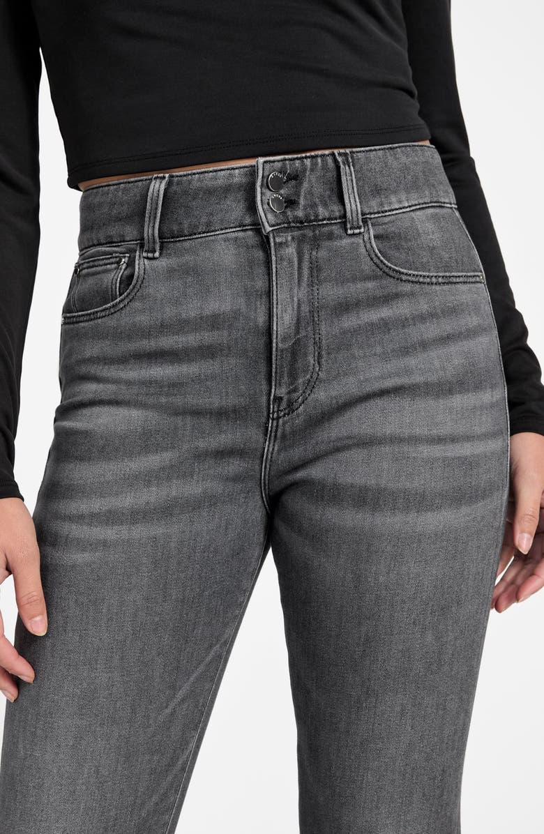 GUESS Sexy Corset Flare Jeans, Alternate, color, Dark Grey