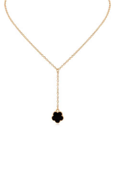 Enamel Clover Pendant Y-Necklace