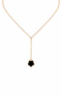 JARDIN Enamel Clover Pendant Y-Necklace