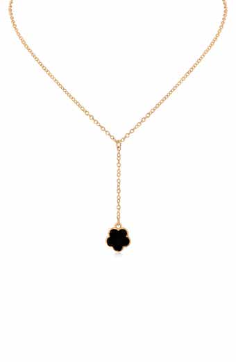JARDIN Enamel Clover Pendant Y-Necklace