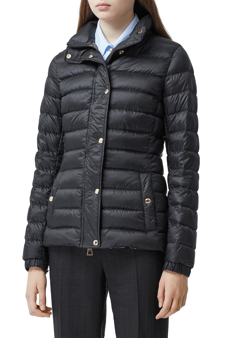 Paisley Down Puffer Coat, Main, color, BLACK