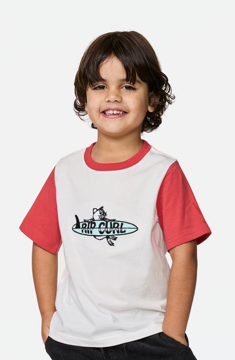 Kids' Surf Check Art Cotton Graphic T-Shirt (Toddler, Little Kid & Big Kid)