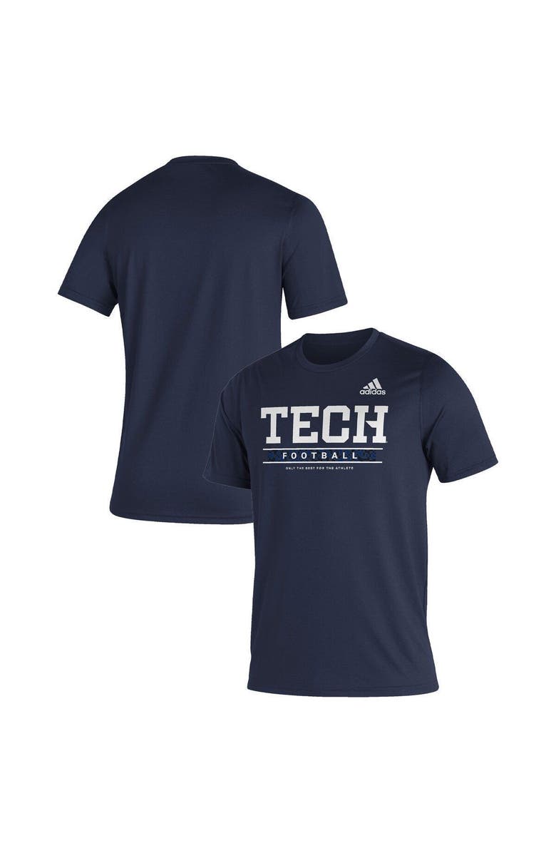 adidas Men's adidas Navy Georgia Tech Yellow Jackets Sideline Football Locker Practice Creator AEROREADY T-Shirt, Main, color, 