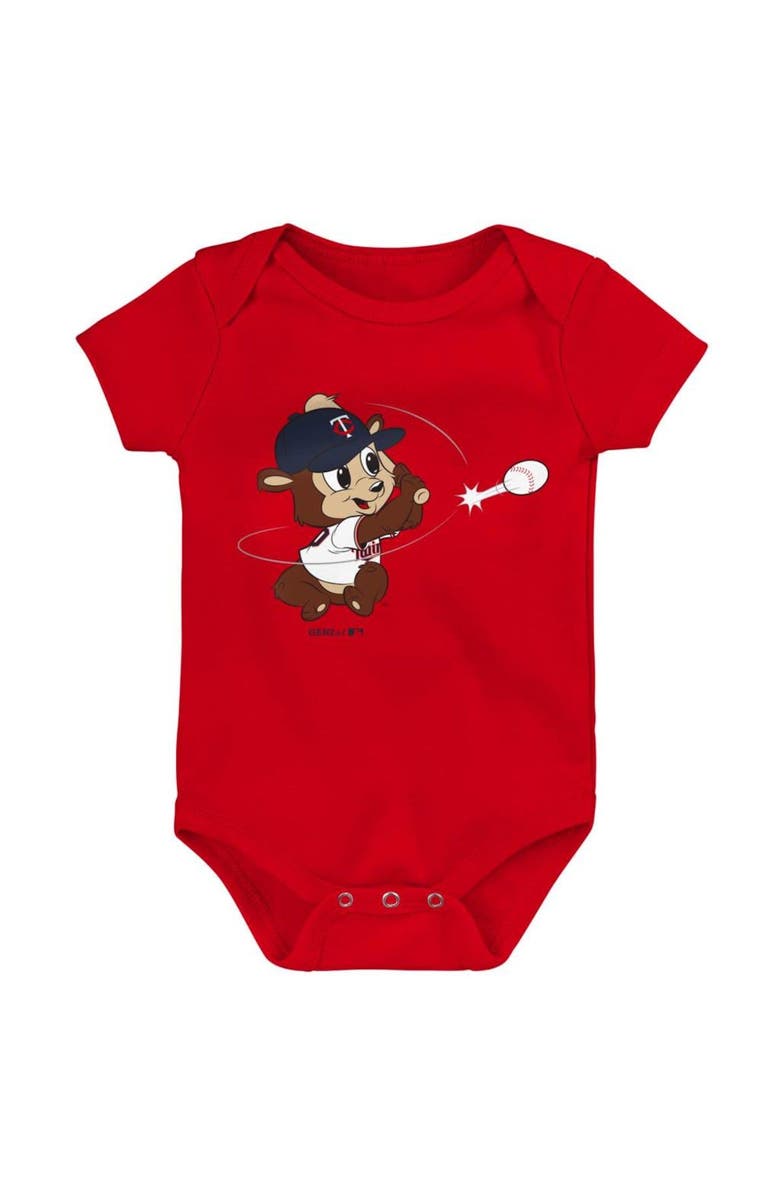 Outerstuff Newborn & Infant Navy/Red/Gray Minnesota Twins Born To Win 3-Pack Bodysuit Set, Alternate, color, 