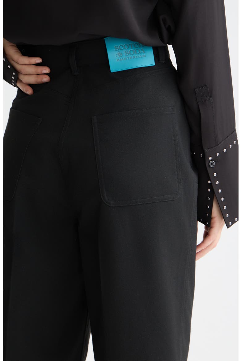 Raine Studded High Waist Wide Leg Pants, Alternate, color, METEORITE