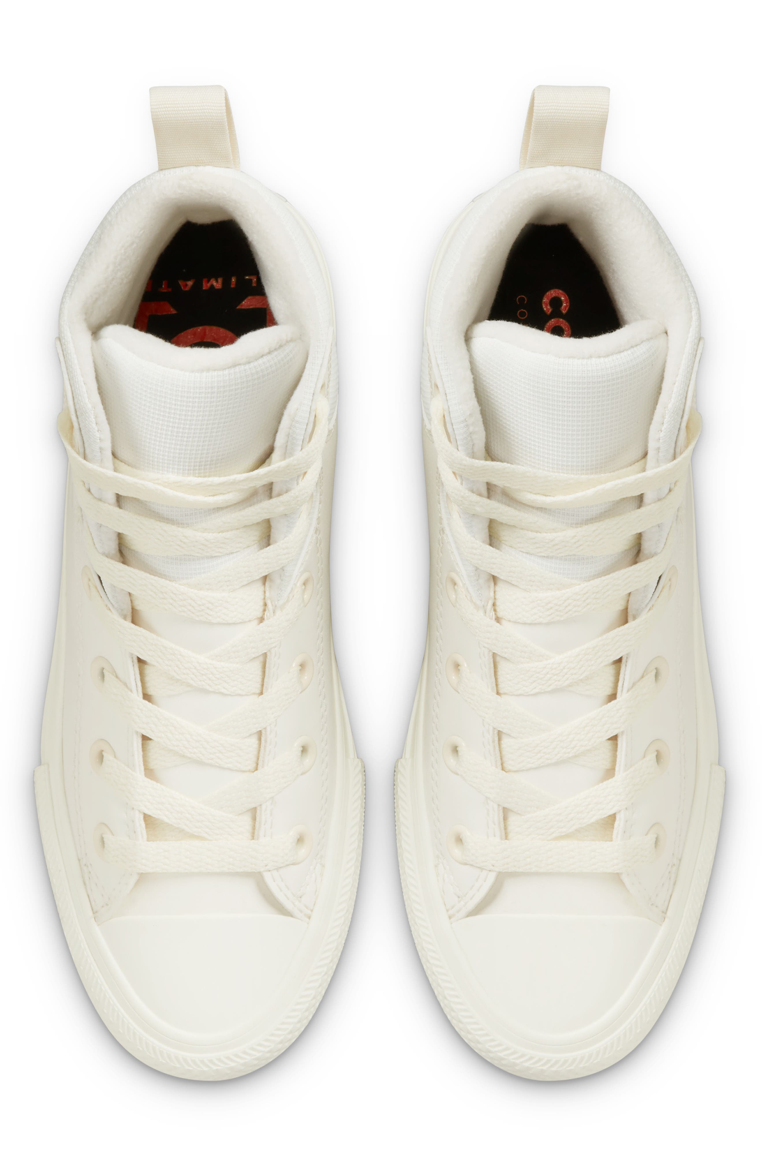 Chuck Taylor® All Star® Berkshire Water Resistant Sneaker Boot, Alternate, color, EGRET/ BOLD MANDARIN/ EGRET
