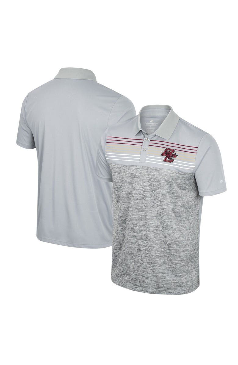 COLOSSEUM Men's Colosseum Gray Boston College Eagles Cybernetic Polo, Main, color, Gray