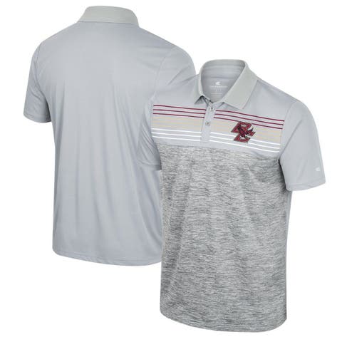 Men's Colosseum Gray Boston College Eagles Cybernetic Polo