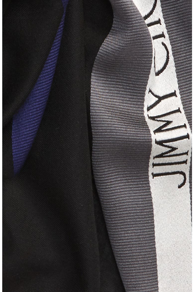 Colorblock Logo Silk Blend Scarf, Alternate, color, ELECTRIC BLUE