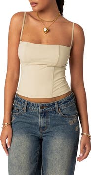 EDIKTED Juno Corset Crop Camisole