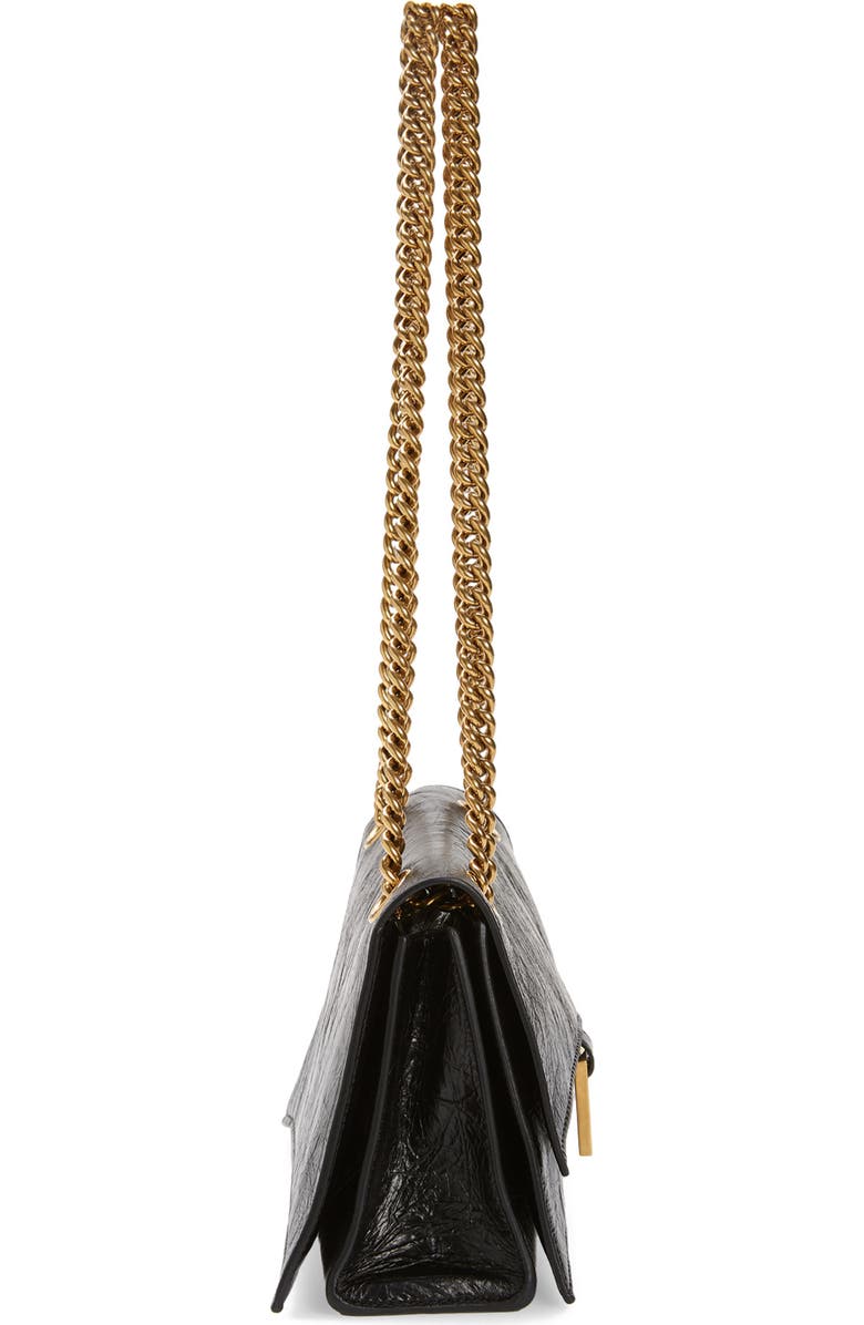 Balenciaga Crush Leather Shoulder Bag, Alternate, color,