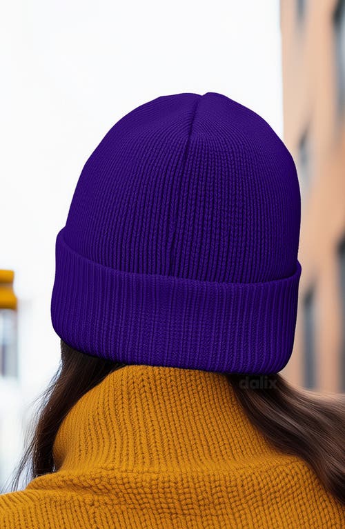 Dalix Lil Heart Beanie Cap In Purple