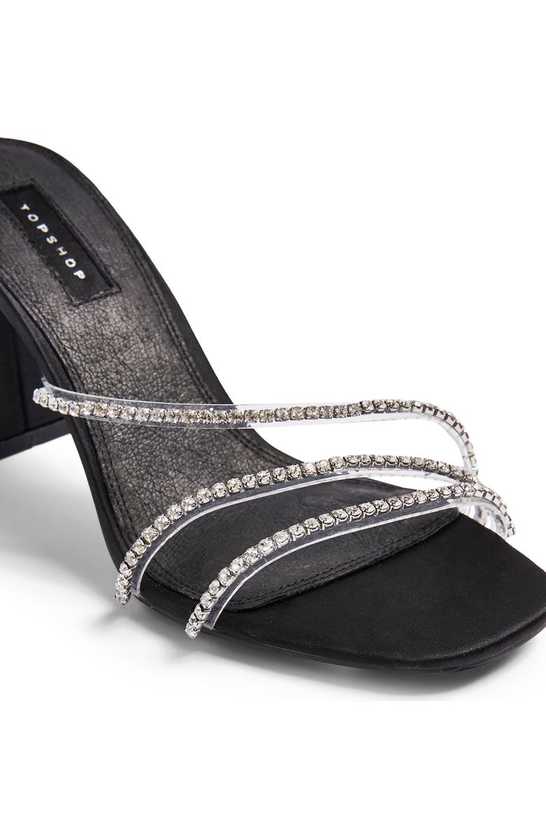 Topshop Sky Diamonte Ankle Strap Sandal, Alternate, color,