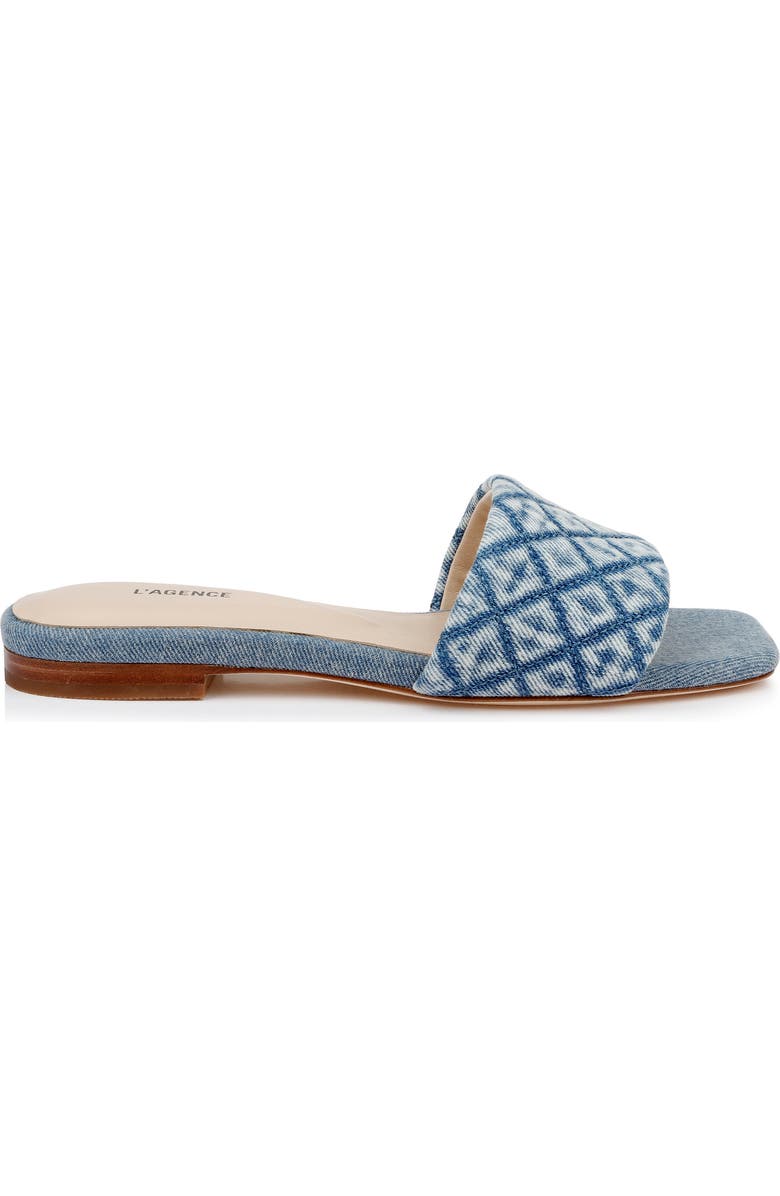 L'AGENCE Aloise Slide Sandal, Alternate, color, Light Denim
