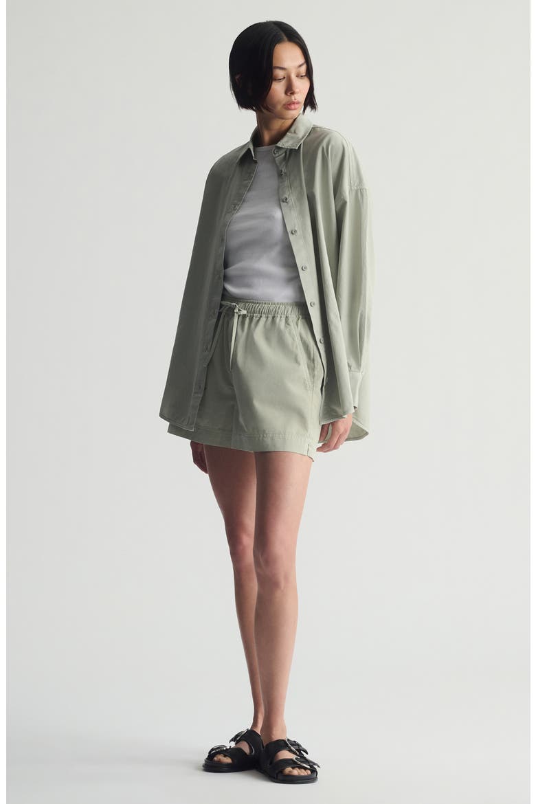 Oversize Button-Up Shirt, Alternate, color, PURITAN GRAY