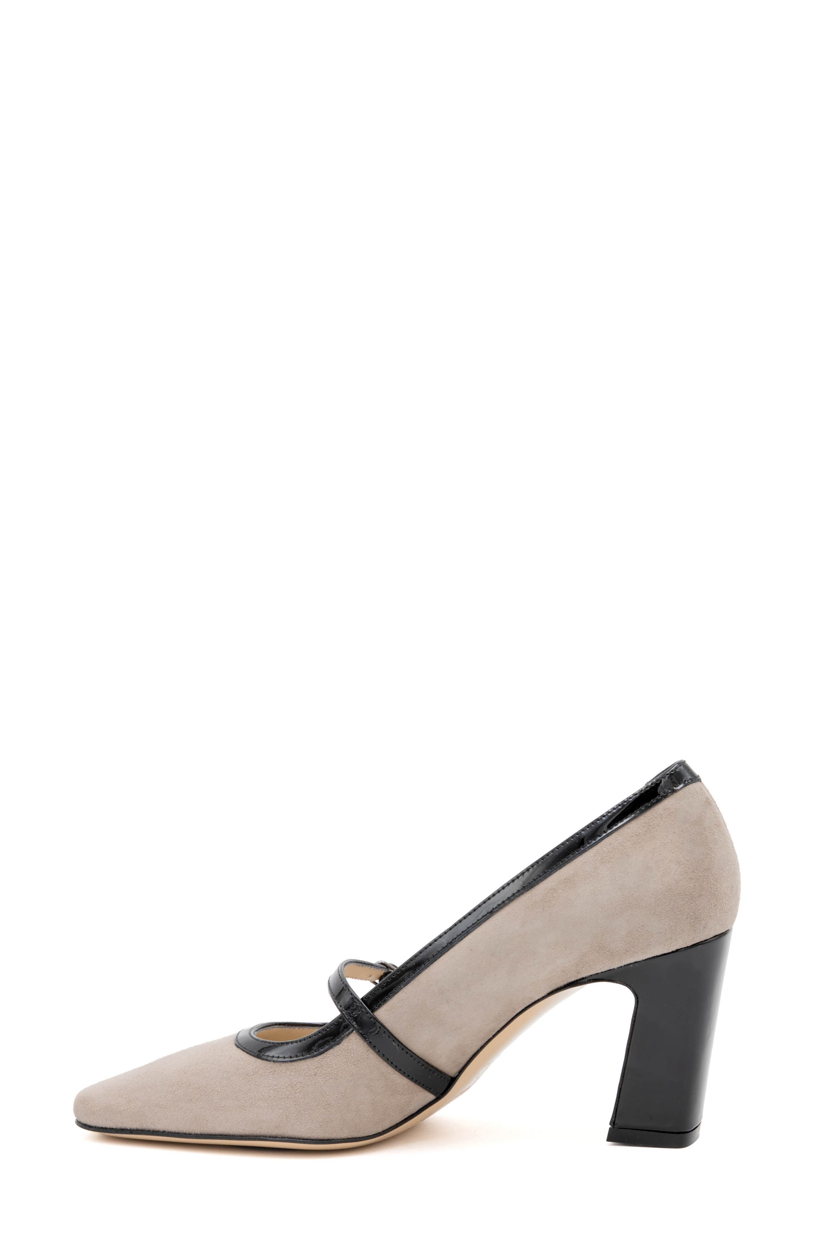 Flavio Mary Jane Pump, Alternate, color, OAT CASHMERE BLACK VERNICE
