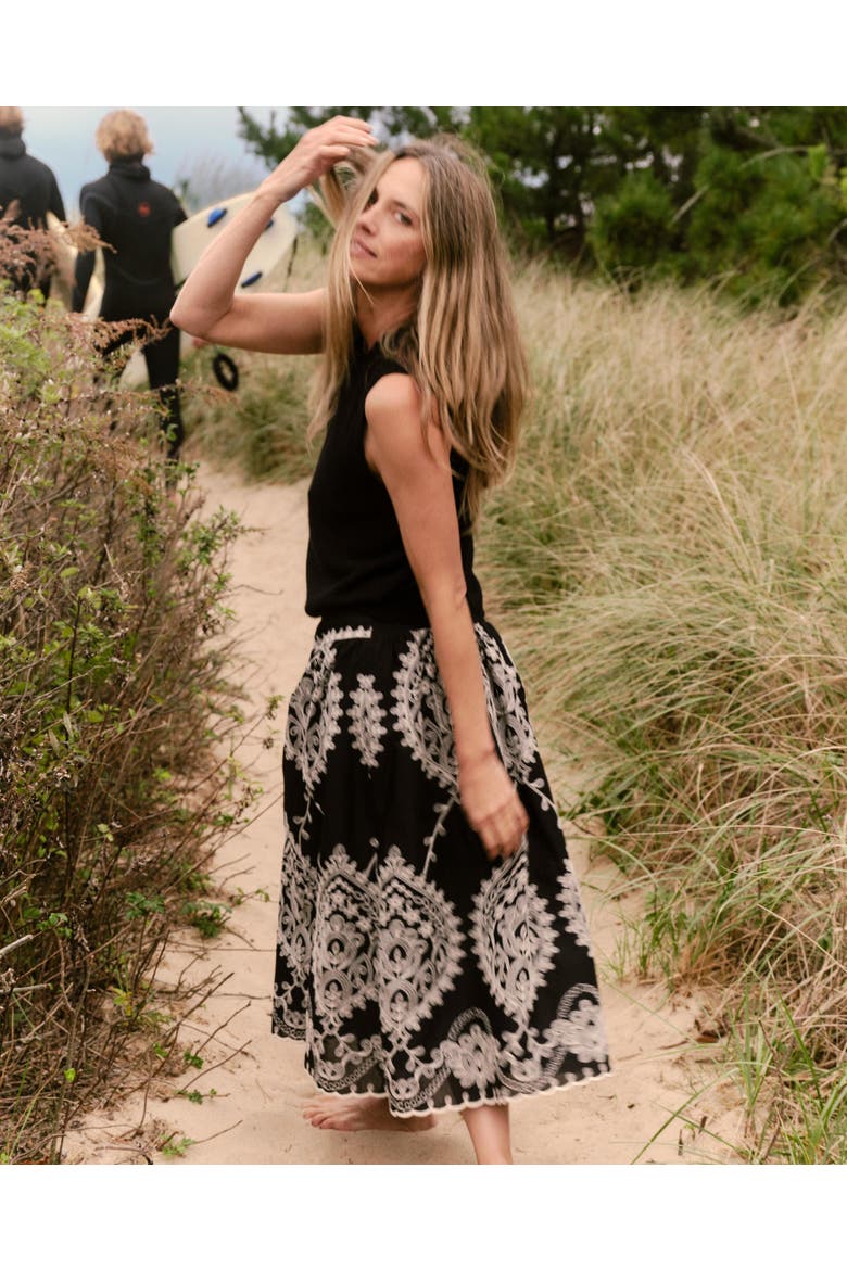 SP26 Georgia Midi Skirt - Black, Alternate, color, Black