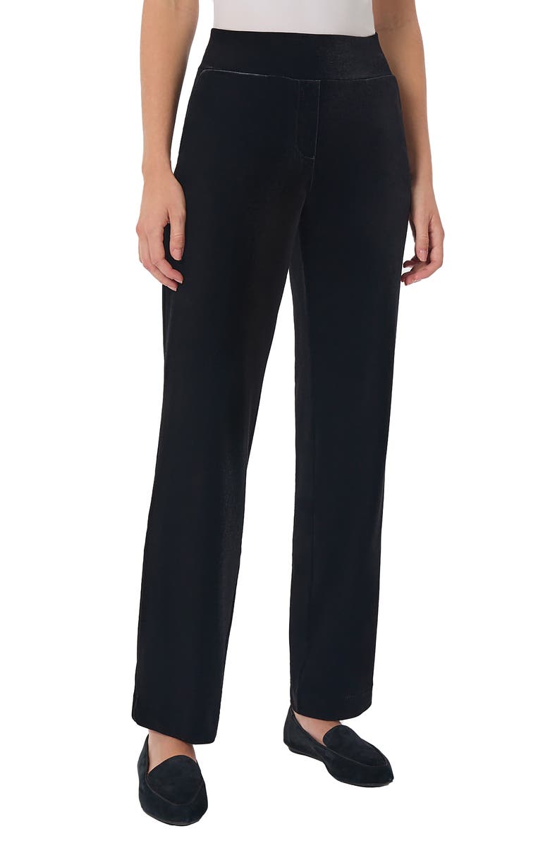 Jones New York Velour Straight Leg Pull-On Pants, Main, color, 