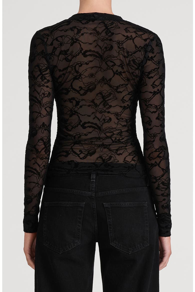 The Lace Burnout Top, Alternate, color, BLACK