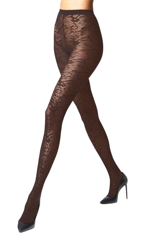 Wolford Snakeskin Tights In Umber