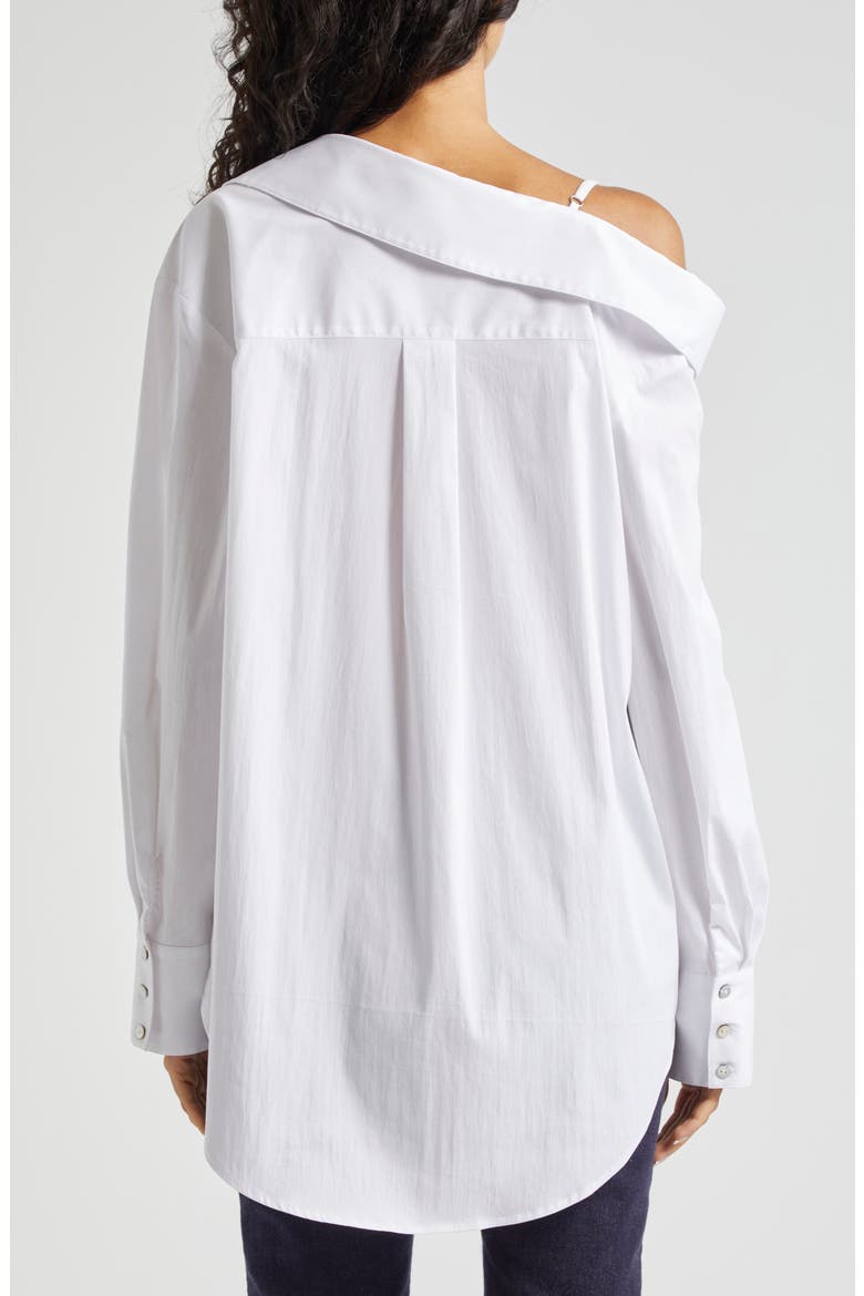 Georgina Asymmetric Button-Up Shirt, Alternate, color, WHITE