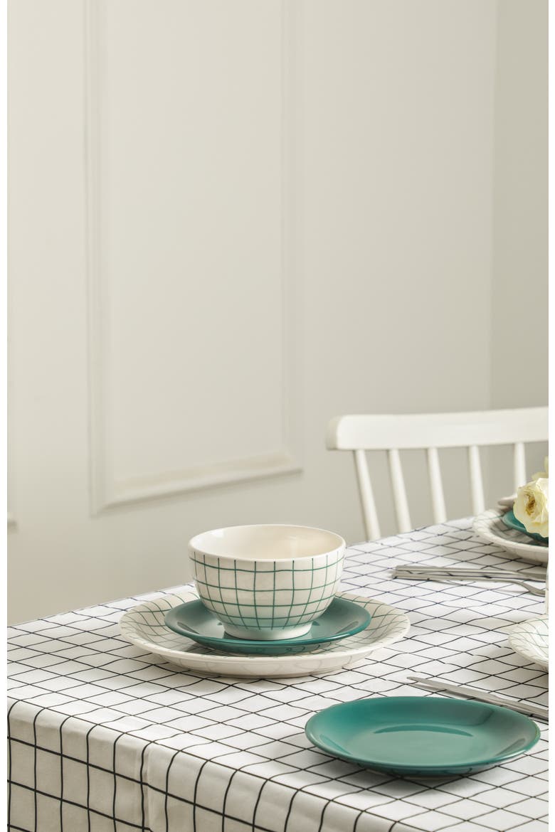Ash Stoneware 12-Piece Dinnerware Set, Alternate, color, Green