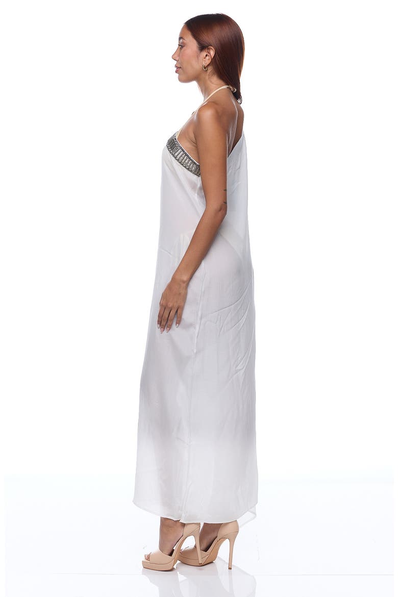 Embellished One-Shoulder Dress, Alternate, color, WHITE