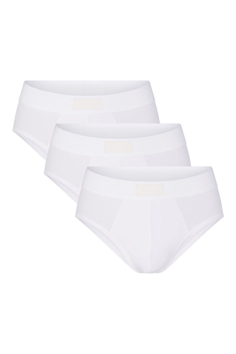 3-Pack Cotton & Modal Blend Briefs, Main, color, CHALK