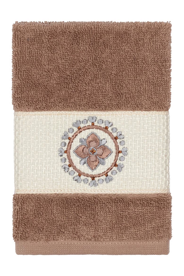 Isabelle 3-Piece Embellished Towel Set - Latte, Alternate, color, LATTE