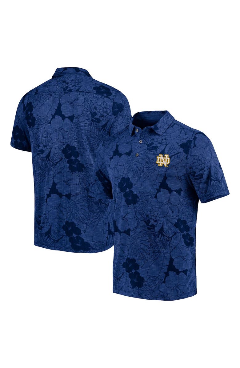 Tommy Bahama Men's Tommy Bahama Navy Notre Dame Fighting Irish Miramar Blooms Polo, Main, color, 