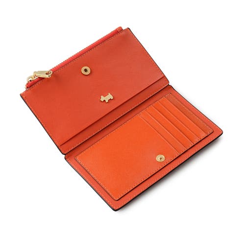 Radley Coin Street Medium Ziptop Wallet In Orange