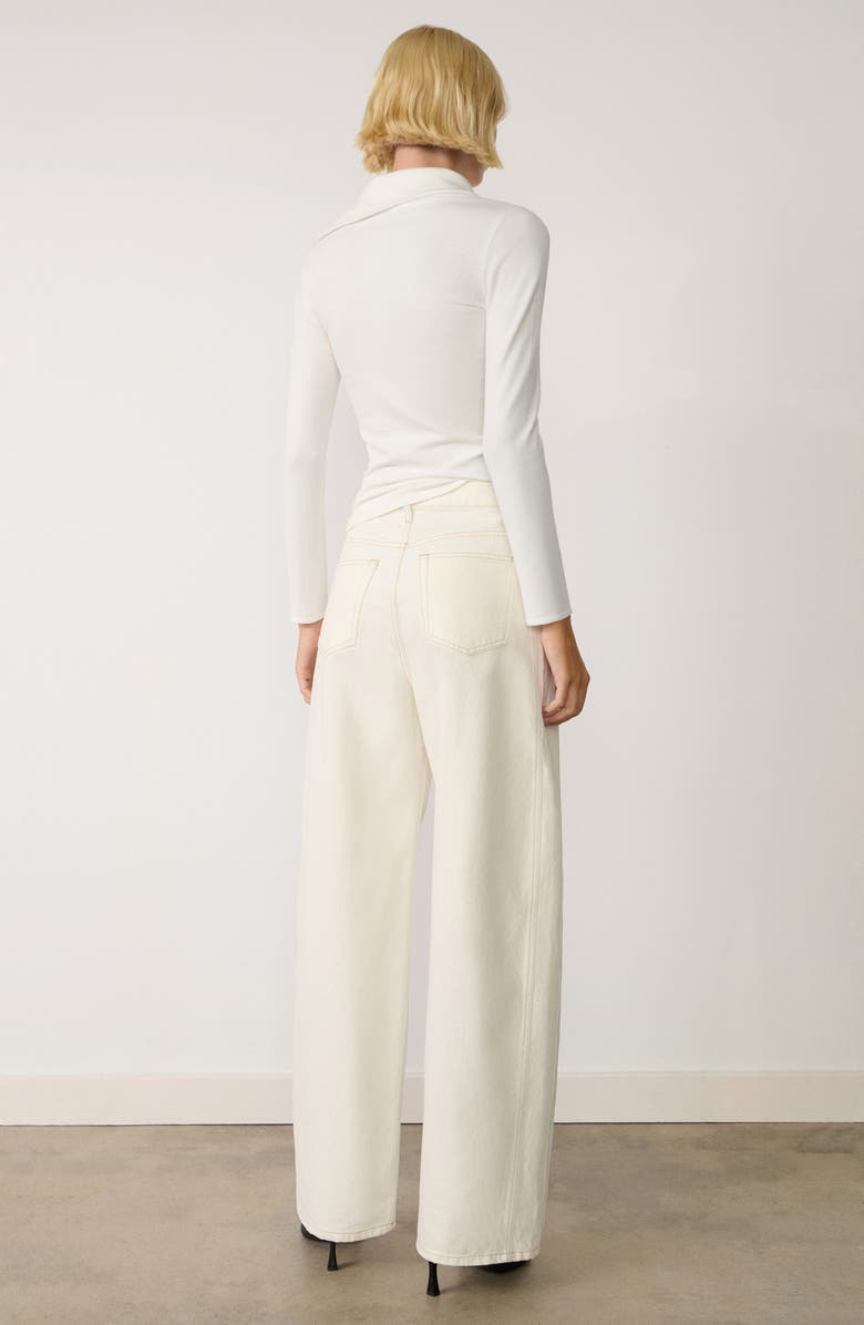 MANGO Camp Collar Sweater, Alternate, color, 