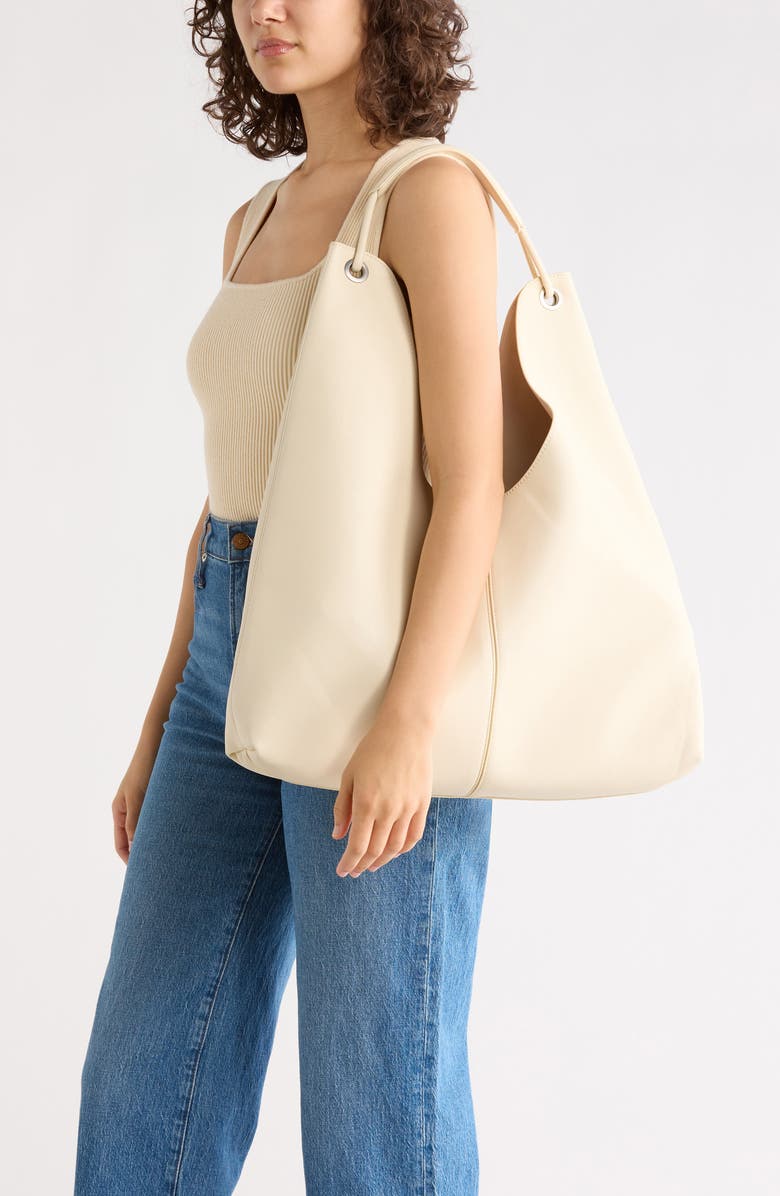 BCBG Soft Slouchy Hobo Bag, Alternate, color, Cloud