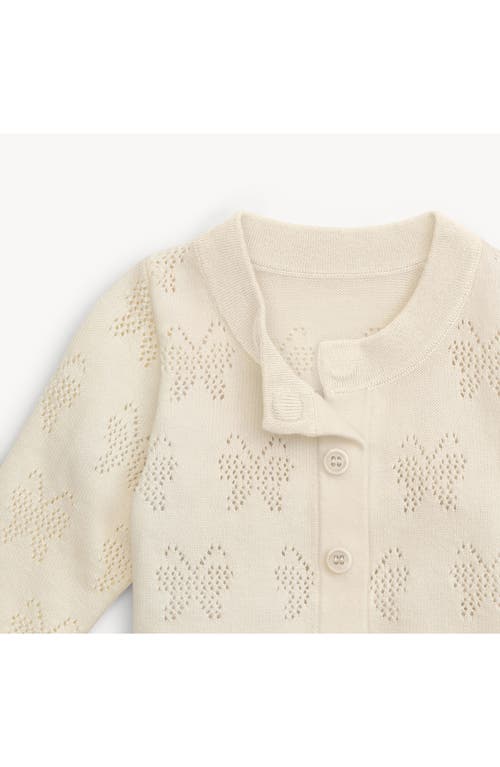 Shop Magnetic Me Pointelle Magnetic Cardigan In White