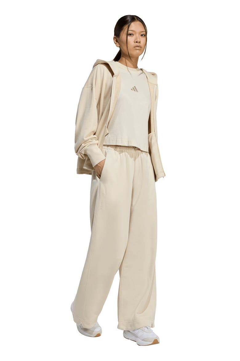 All Season Fleece Wide Leg Pants, Alternate, color, CRYSTAL LINEN